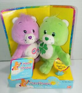 Care Bears Cuddle Pairs Share Bear & Good Luck Bear NIB Rare Vintage 2003
