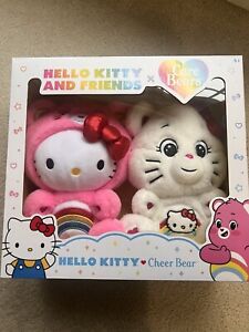 Hello Kitty and Friends x Cheer Bear Plush Set Duo NEW IN HAND *FREE SHIPPING*