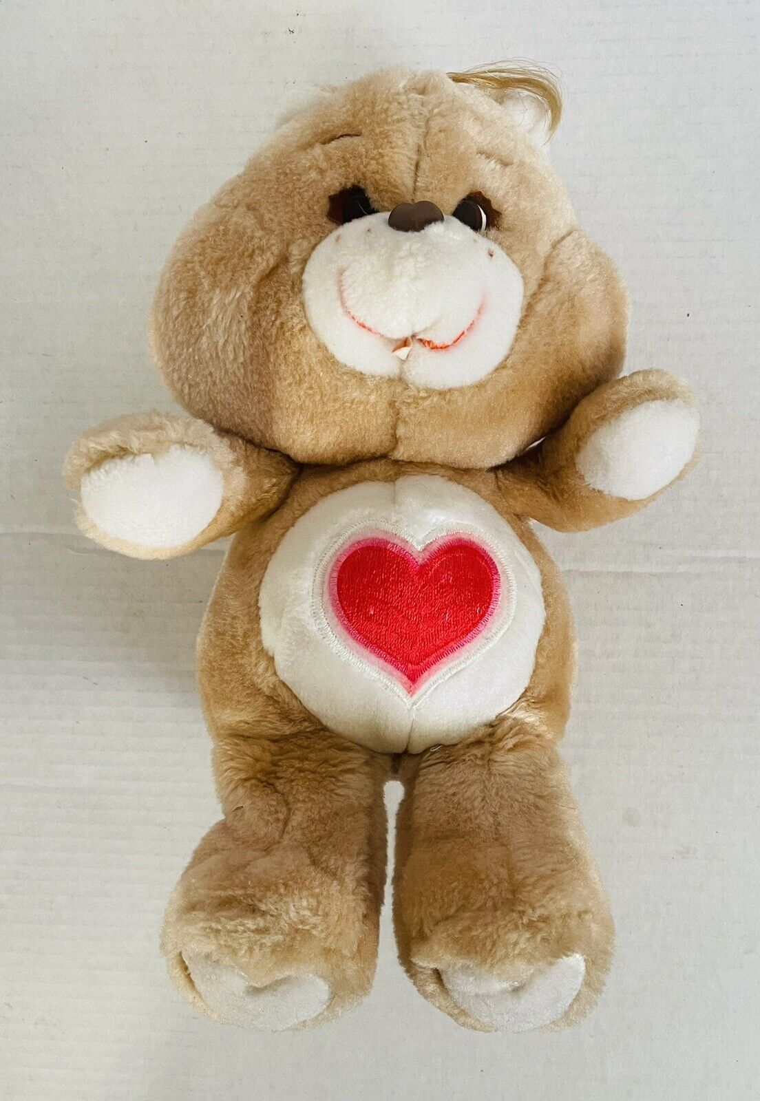 Vintage Care Bears “Tenderheart Bear” Brown-Red Heart 13” 1983 Kenner