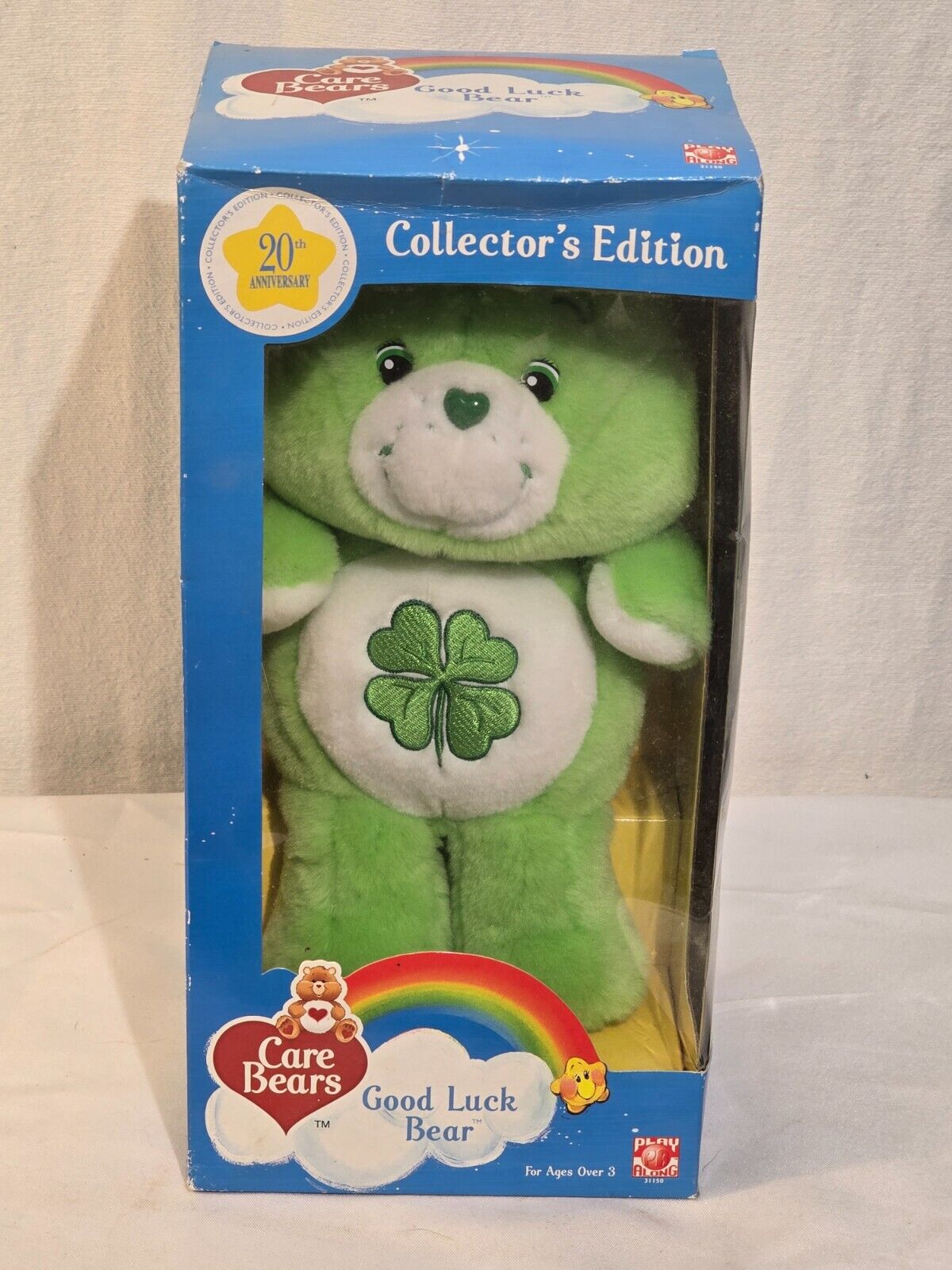 2002 20TH ANNIVERSARY COLLECTORS EDITION CARE BEARS GOOD LUCK BEAR PLUSH