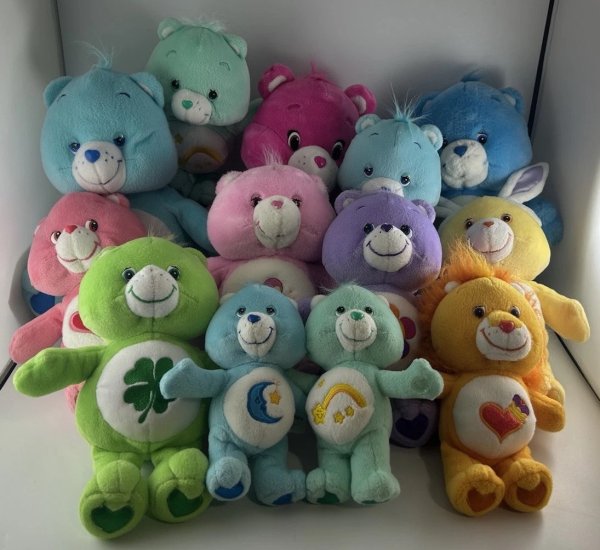 Lot of 13 Care Bears Plush (2 Battery Operated) 2002-2003 & 2016 8" through 14"