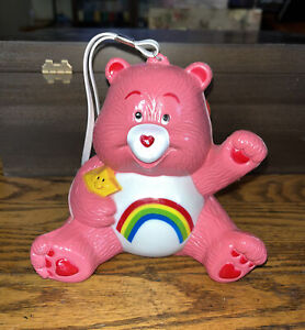 Vintage 80s Care Bears Cheer Bear Figure Radio Plastic Toy