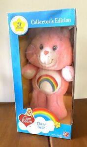 2002 Care Bears 20th Anniversary Cheer Bear Collectors Edition Plush Stuffed Box