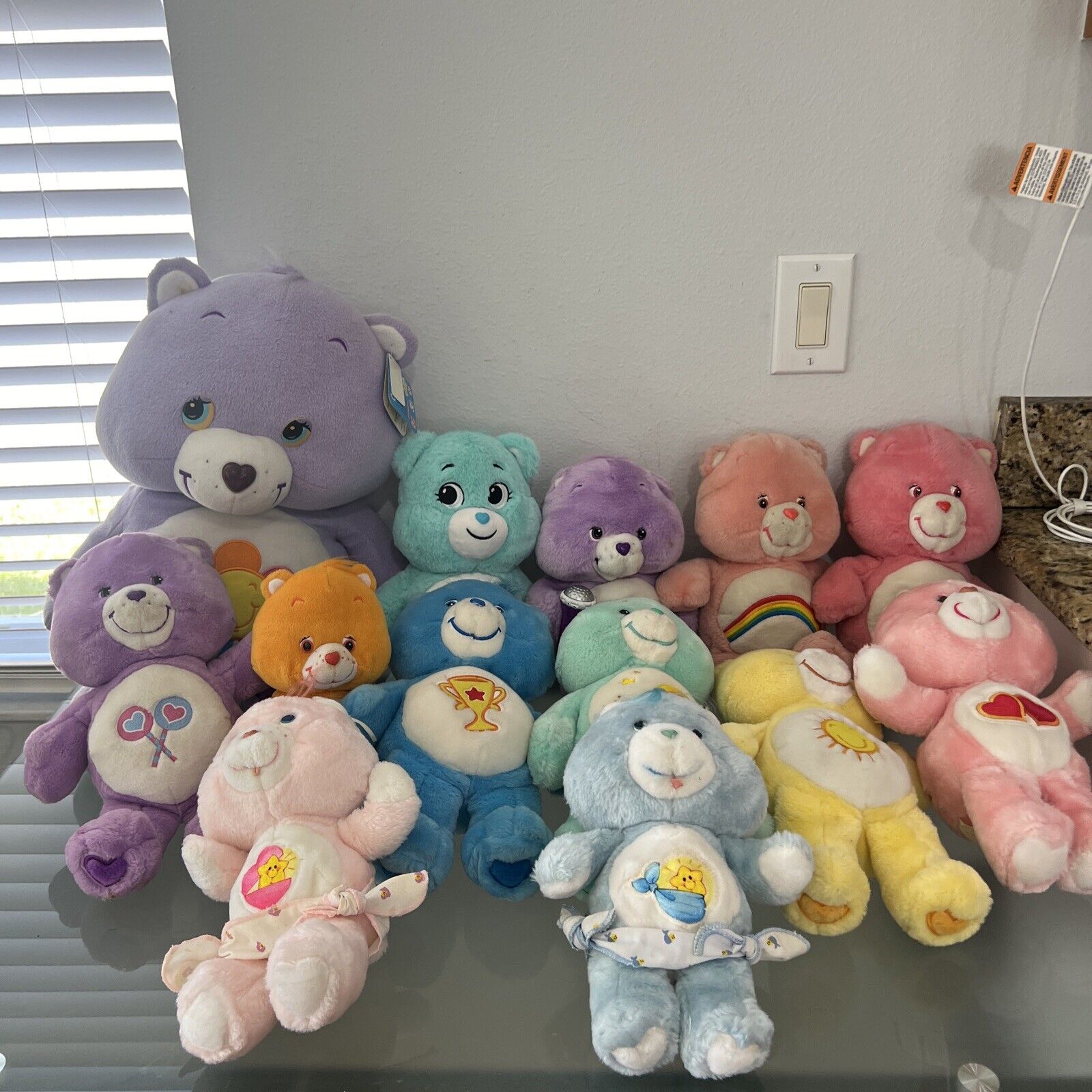Lot of 13 Care Bears Plush Various Years & Sizes 80s &Early  2000s-2020