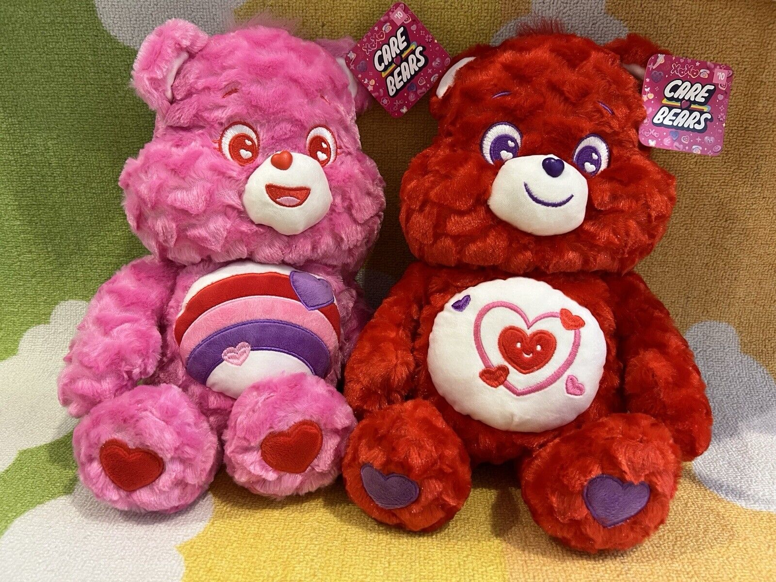 Popshelf Care Bears NWT 2025 Valentines Cheer and All My Heart Bear 16” Plush