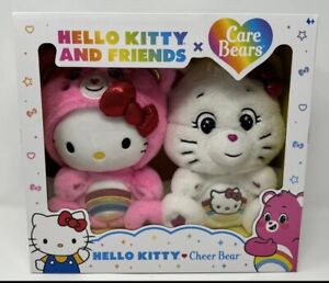 Care Bears Hello Kitty and Cheer Bear Plush 2pk x HELLO KITTY - IN HAND