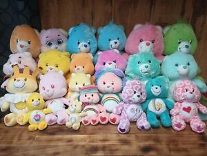LOT of 21 Vintage Care Bears And 1 2021 Plush Dolls Toys All Sizes Worn Tag/Eyes