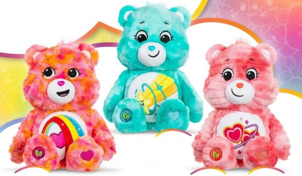 COLOR SPLASH Care Bears LOVE-A-LOT CHEER WISH BEARS 14" Plush Set 2025 NEW!!