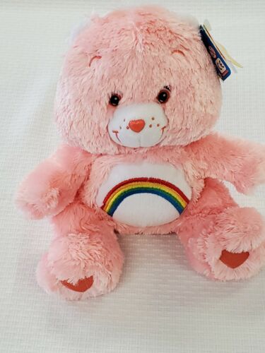 Carebear Pink Rainbow Cheer Bear 2002 Special Edition TCFC Jakks Pacific Comfy