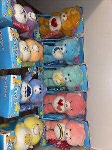 Care Bears 13”  Vintage 2002 Lot of 9 in box with vhs