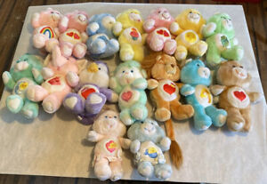Vintage 1983-85 Lot of 16 Care Bears and Care Bear Cousins Plush Kenner Toys Set