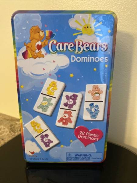 Vintage Cardinal Care Bears Dominoes in Collector Tin (2003) New Unopened!!