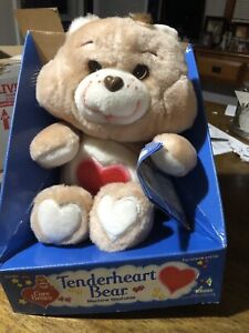 (Lot#121) Vintage Kenner 1980’s Care Bears Tenderheart Bear Plush New In Box