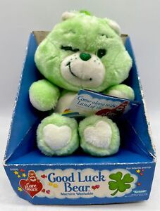 Vintage 1983 Kenner Care Bears Plush Good Luck Bear, in Original Box with Tag
