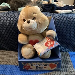 Vintage Care Bears TENDERHEART BEAR  Plush Kenner New In Box With Tags