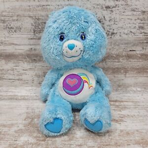 Care Bears Play-a-Lot Bear Bouncing Ball Tummy Fuzzy Blue Plush 2005 12”