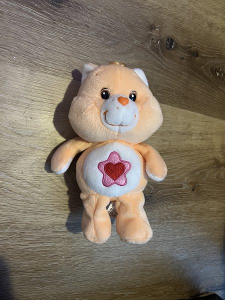 Care Bears Orange Proud Heart Cat Cousin Plush Beanie 8"