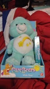 NEW NRFB 2003 Care Bears 12” Plush BEDTIME BEAR with VHS Sealed Cartoon Video