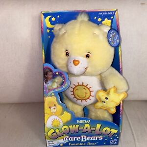 NEW IN BOX Care Bears Glow-A-Lot Funshine Bear Vintage Plush W/ Star Buddy! RARE