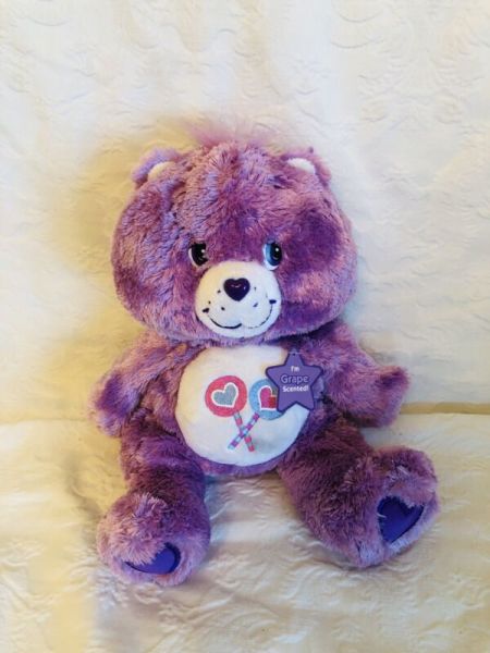 Care Bears 2006 Share Grape Scented Bear Plush 12’ NWT