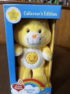 Vintage 2002 Care Bears 20th Anniversary Collector’s Edition Funshine Bear Plush