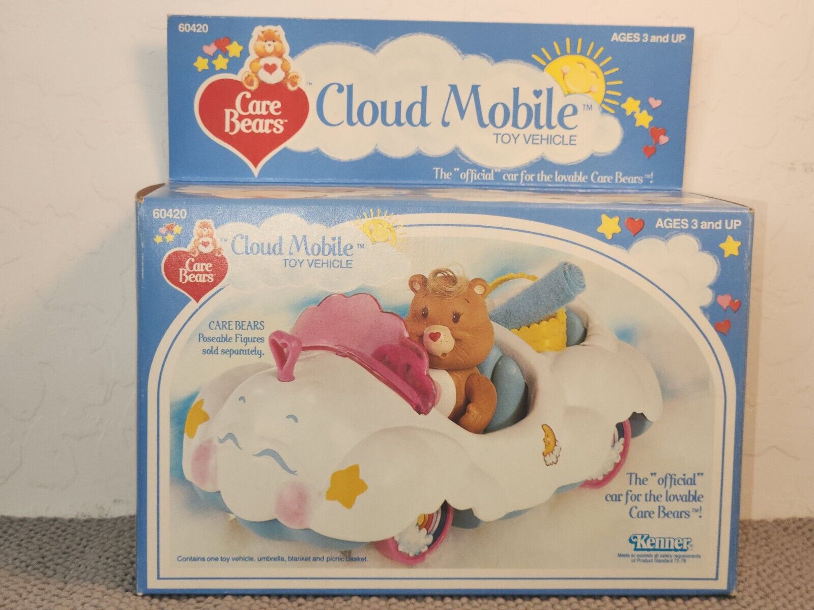 Rare Kenner 1983 Vintage Care Bears Cloud Mobile Original Opened Box-Brand New