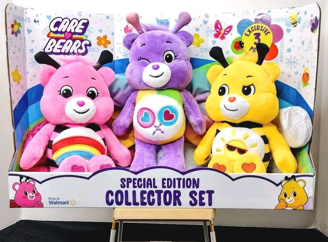 CARE BEARS 40TH ANNIVERSARY EXCLUSIVE ? 3 PACK Special Edition Collector Set NEW