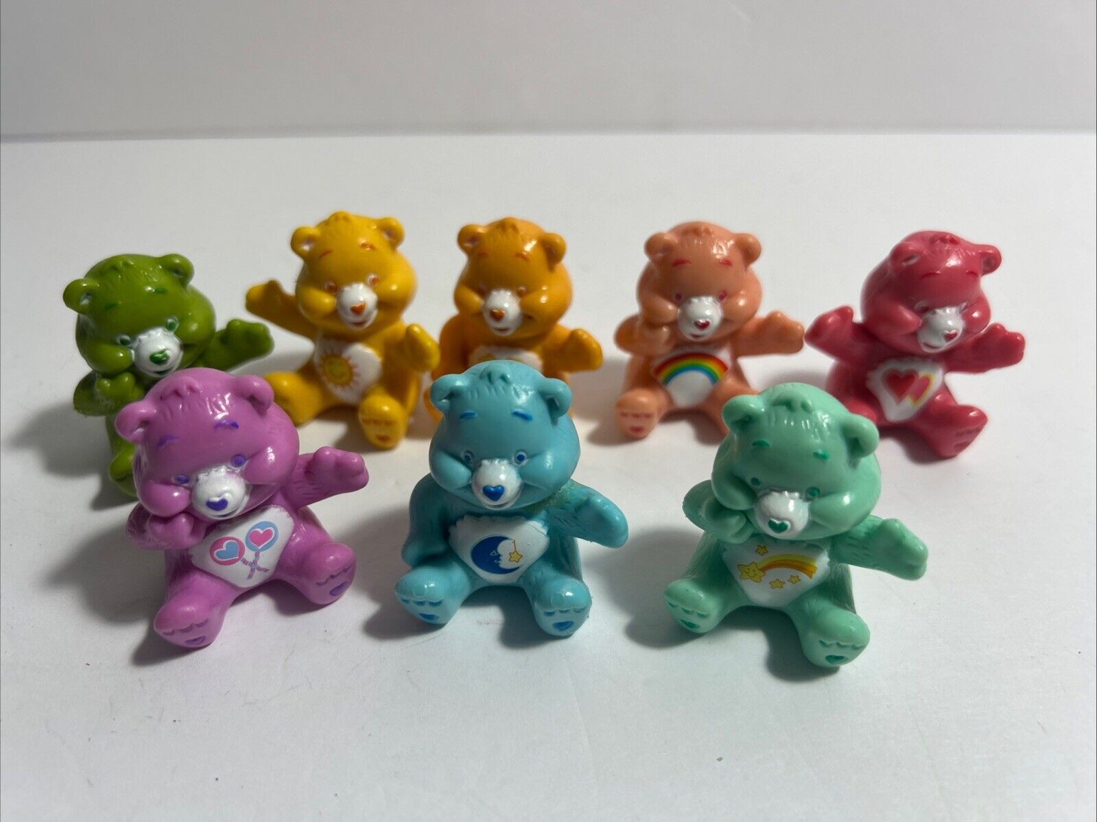 Vintage Care Bears NonPoseable Figurines Figures Lot (set of 8 characters)