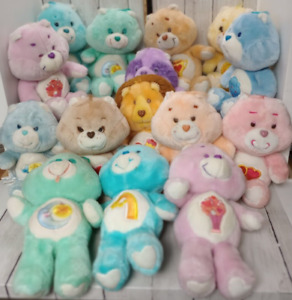 Vintage 1983-85 Lot of 15 Care Bears and Care Bear Cousins Plush Kenner Toys Set