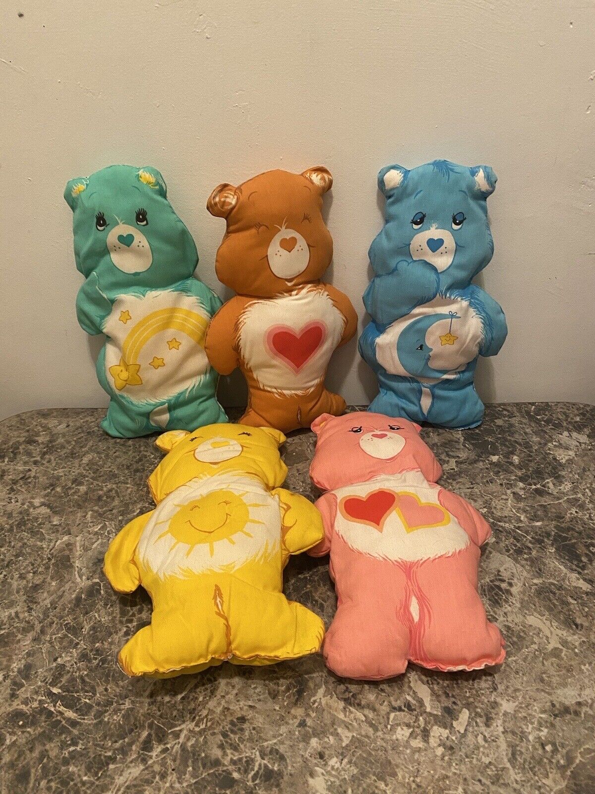 5 - Vtg - 1980's - 12"-Care Bear - Homemade - Handmade - Pillow Pattern - Plush