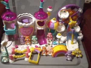 Care Bears Care-A-Lot Musical Castle Lot (9 Bears & Accessories) For Parts