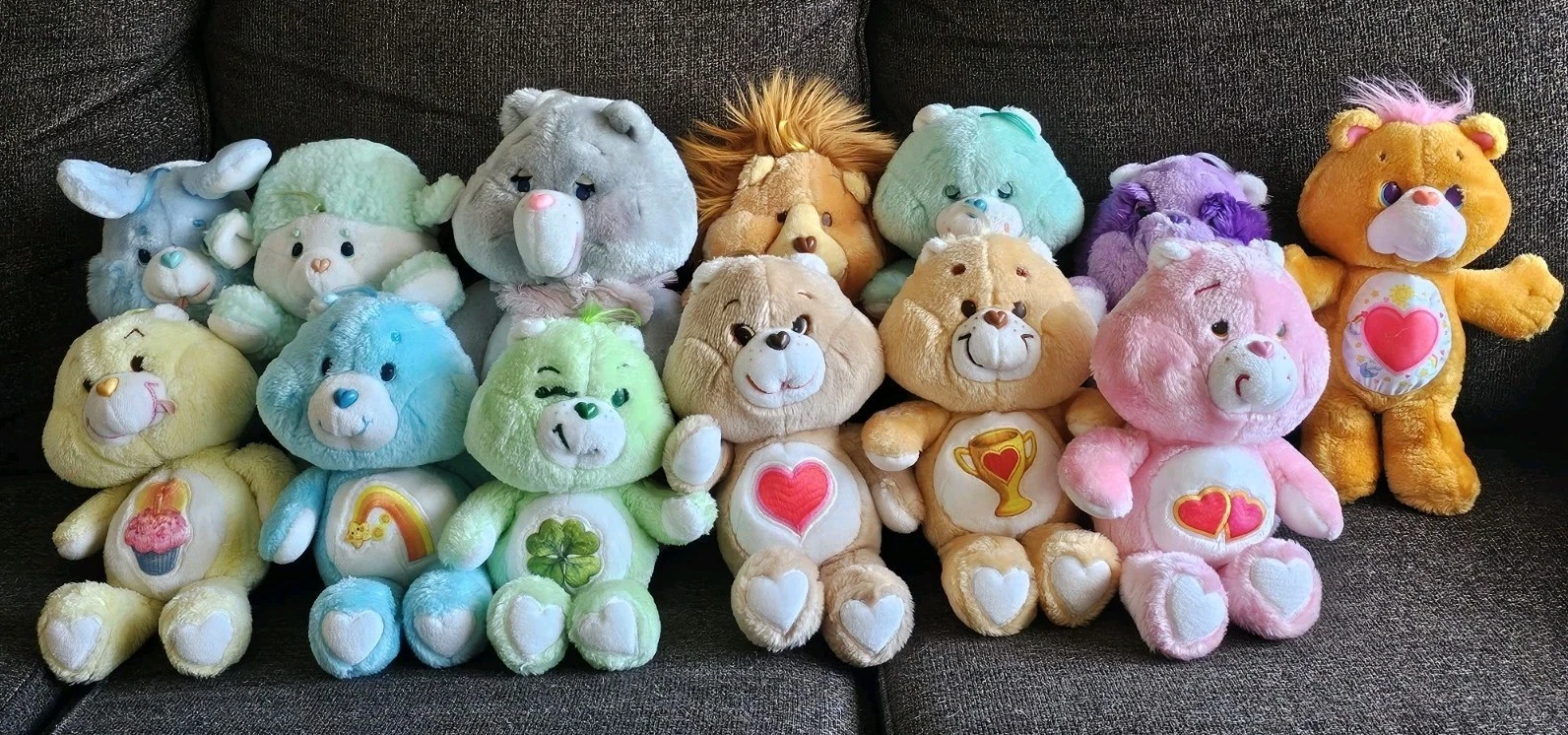 Lot Of 13 Vintage Care Bears Plush 80s 90s Stuffed Animals