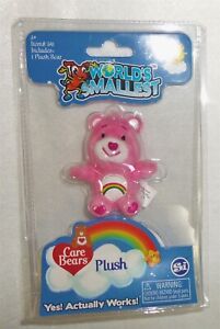 World’s Smallest Care Bear Pink Rainbow Cheer Bear Plush 2017  New In Package #2