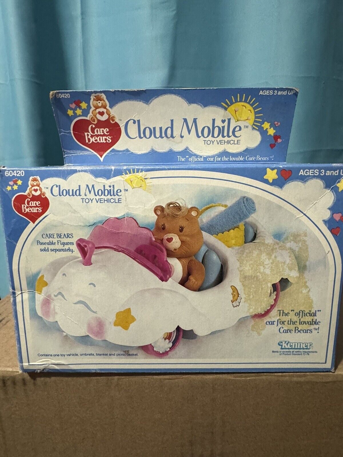 Rare 1983 Vintage Care Bears Cloud Mobile Original New In Box! Box Wear Shown