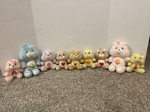Vintage 80's Care Bear Kenner Smaller Sizes / Diapers Plush Lot Of 9