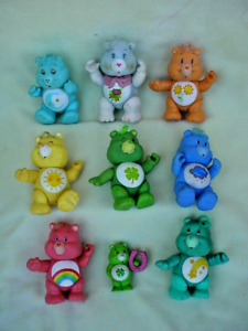 Vintage Care Bears  Poseable Jointed Figure Lot Of 8 Differernt