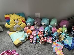 Care Bear Collection Blanket & Pillow Lot