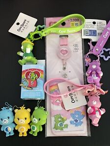 RESERVED FOR PLUMLILY Care Bears Lot Of 8 Keychains, Lanyard & Pin