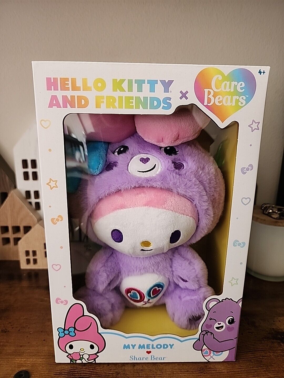 Hello Kitty Share Bear 10.5" Care Bear Plush-Collector In Sealed Box My Melody