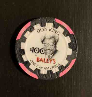  1999 Don King Only In America $100 Boxing Bally's Las Vegas Casino Chip 