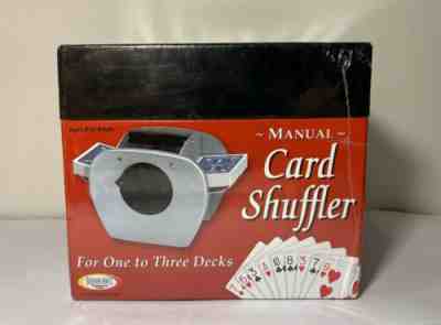 Binary Arts Manual Card Shuffler 1-3 Decks Bridge Poker Blackjack Hand Crank NEW