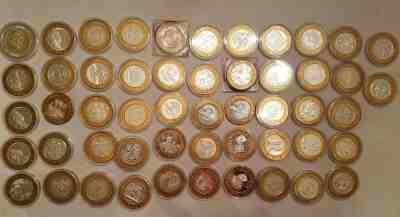 ESTATE LOT OF CASINO SILVER STRIKE COINS TOKENS MOSTLY WISCONSIN .999 with list