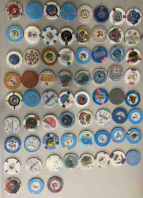 Lot of 69 Casino Chips - Vegas CA And Others - Paulson, House Mold, Chipco