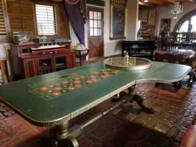 Vintage Antique Roulette wheel and Table from Liberace Estate Auction