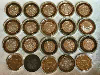 (20) Silver Strike .999 Silver HSP & Wildlife Slot Gaming Tokens - L88