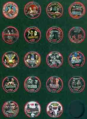 COMPLETE SET OF 21 $5 MGM LAS VEGAS BOXING FIGHT CASINO CHIPS + ROOM KEYS