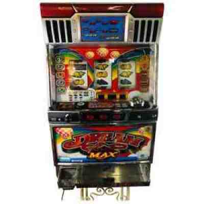 Vintage Japanese Slot Machine with Tokens (Non-Currency)