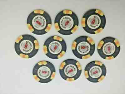 10 of Paulson H&C $100 Scandia Norway - Casino/Poker Chips