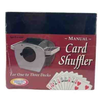 Binary Arts Manual Card Shuffler Metal Sturdy 1-3 Decks Poker Blackjack ***NEW