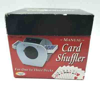 Binary Arts Card Shuffler Manual Crank Sturdy Metal, For 1-3 Game Playing Decks